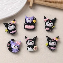 10Pcs New Mini Kawaii Cartoon Good night animal  Series Flat Bottom Scrapbook  DIY Jewelry Making Hairwear Accessorie A32