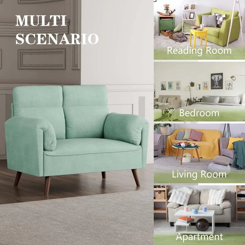 Walsunny-Pequeno Moderno Amor Assento Sofá, 2 Lugares