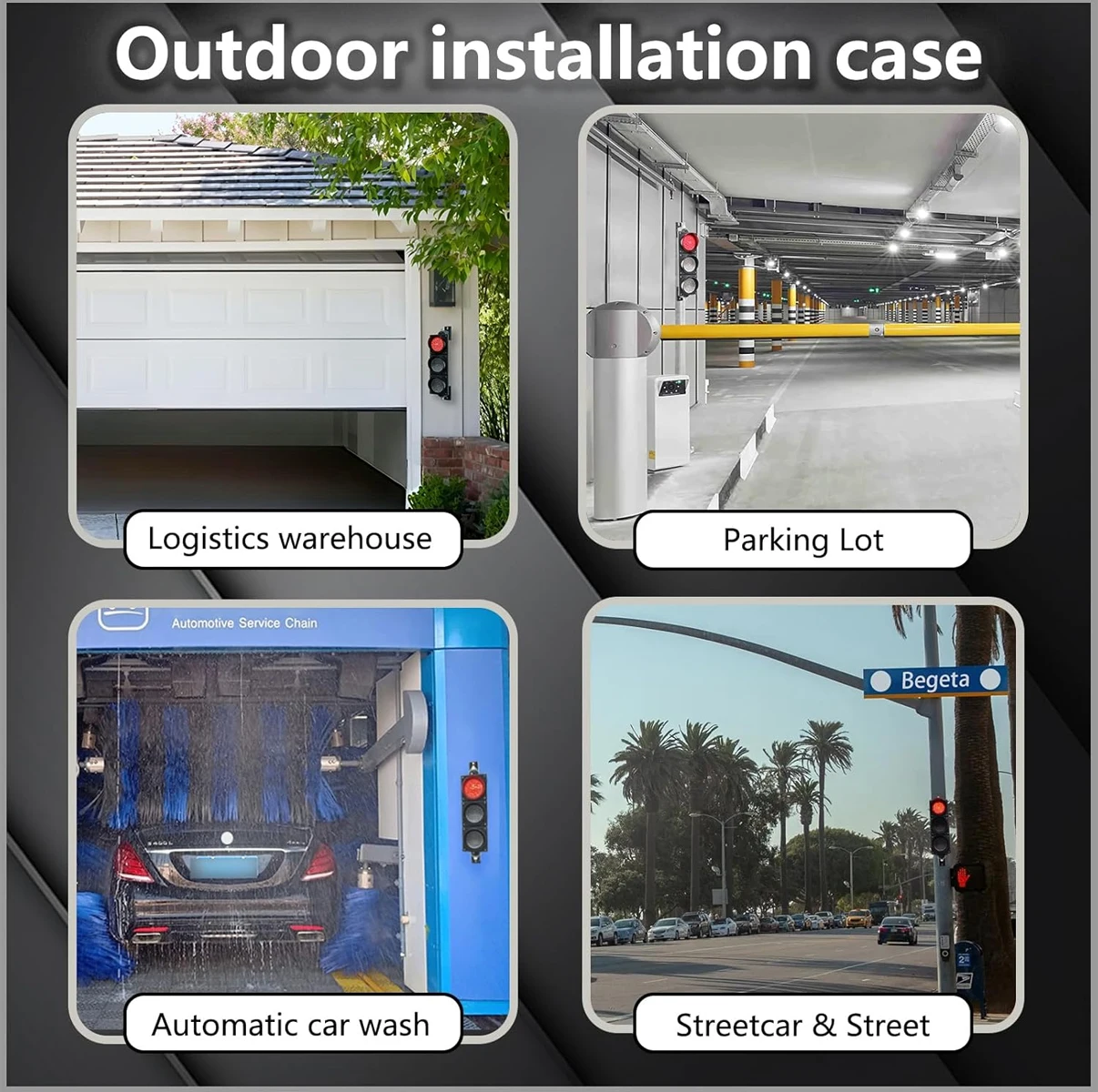 4 шт. 100 мм светофор, водонепроницаемый и солнцезащитный, беспроводной пульт дистанционного управления, высокое качество для безопасности дорожного движения и подземной парковки