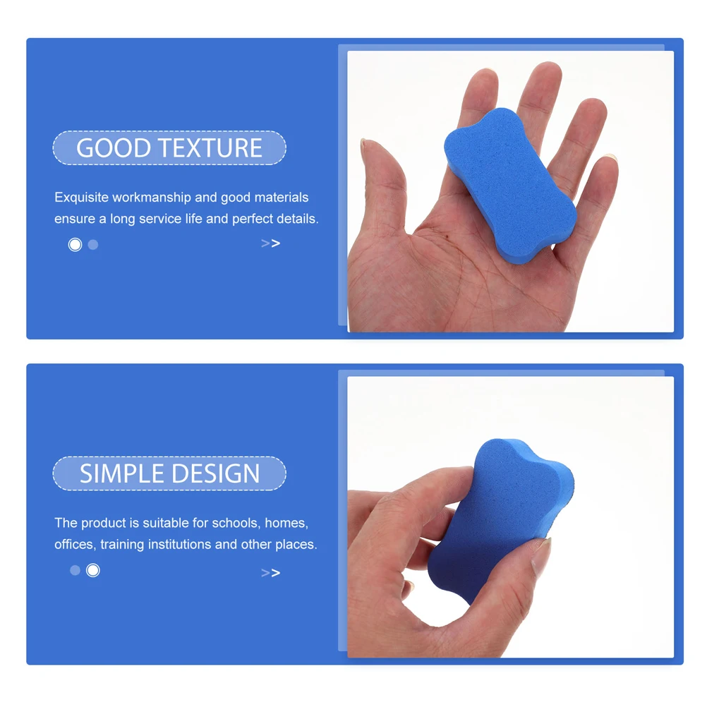 24개입 화이트보드 지우개 EVA 펠트 천 미니 뼈 모양 비자성 학교 용품 건식 지우개 클리너