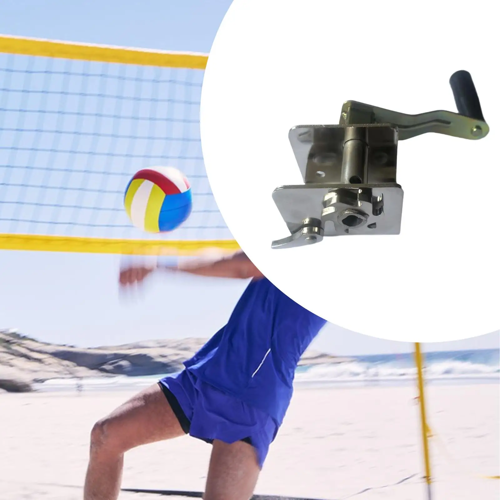 Badminton Pole Tensioner Premium Portable Adjustment and Stability Volleyball Net Tensioning Device Accessory for Outdoor Use
