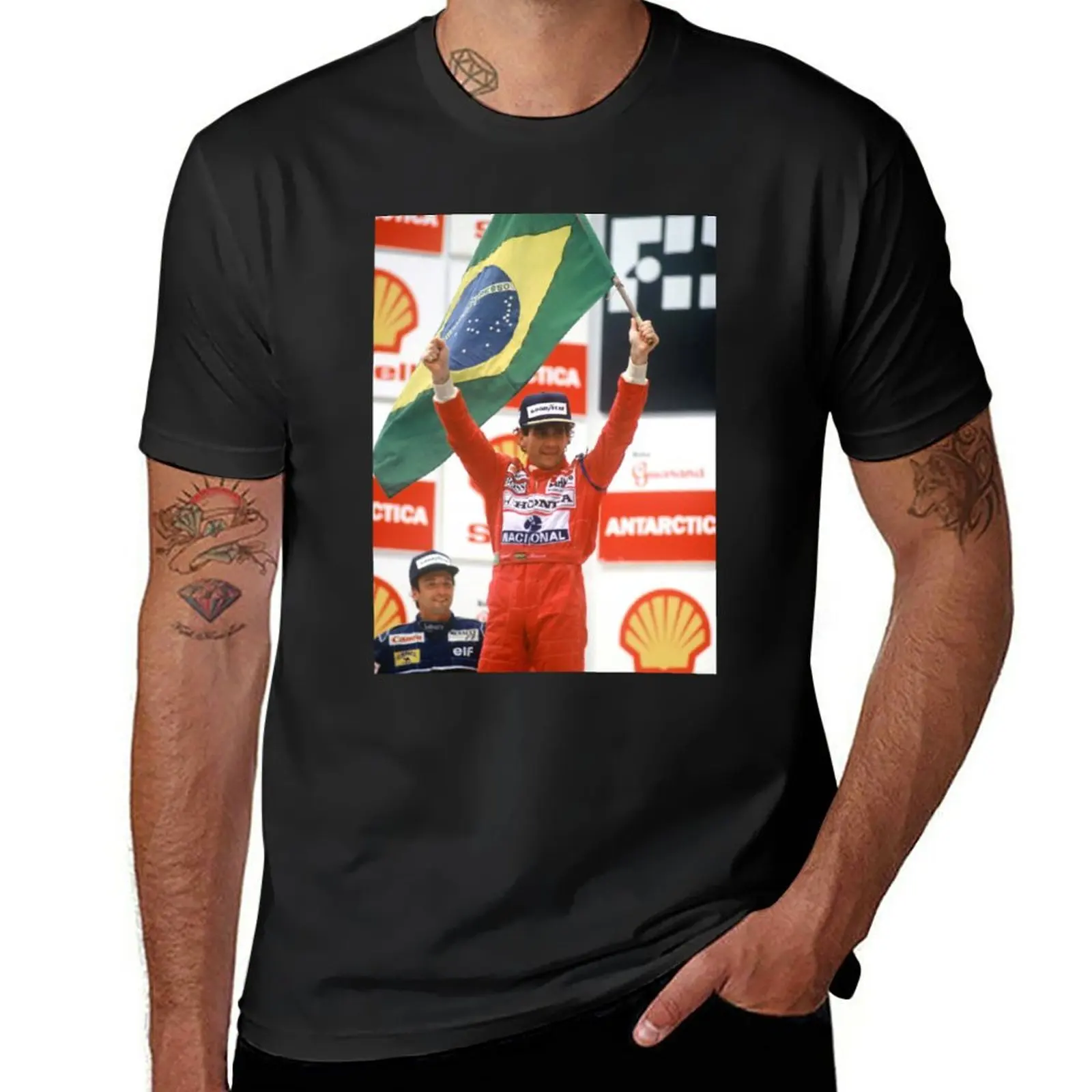 New Ayrton Senna F1 Podium Graphic T-Shirt Aesthetic clothing Anime t-shirt mens t shirts casual stylish