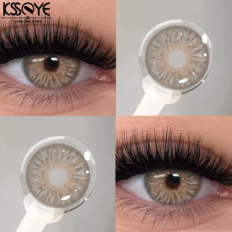 KSSEYE 1 Paar Cleopatra 2.0 Serie Natuurlijke Kleur Contactlenzen voor Ogen Bruine Lenzen Colorcon Lenzen Jaarlijks Mooie Grijze Ogen