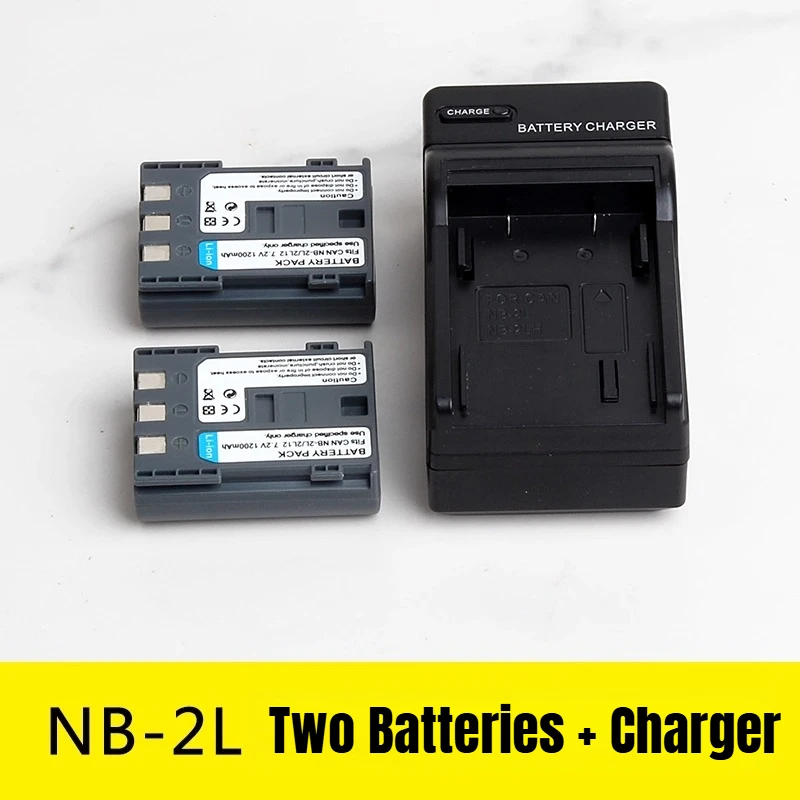Caricabatterie NB-2L, batteria per fotocamera, per Canon EOS 350D 400D Power Shot S30 S45 S50 S60 S70 s80 G7 G9 Batteria di alta qualità