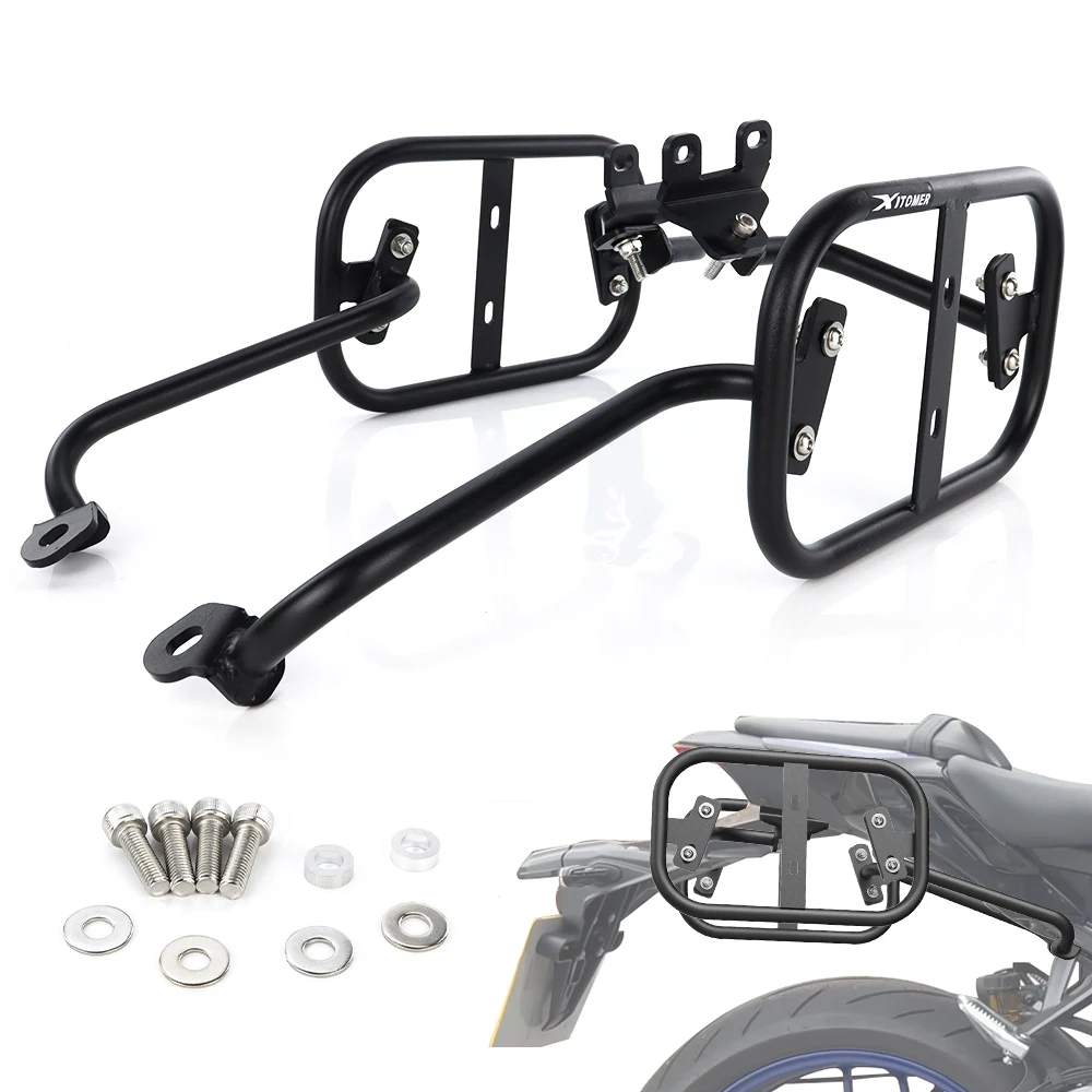 Motorcycle Steel Side Luggage Racks Saddlebag Support Mount Brackets Pannier Rack MT-09 / Y-AMT / MT-09 SP 2024-2025 For Yamaha