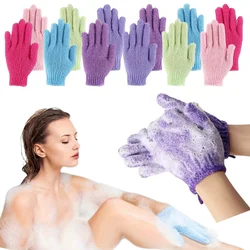 2/4pcs Exfoliating Shower Gloves Dead Skin Removal Washcloth Double Sided Bath Gloves for Skin Softening Body Scrub Tool Access