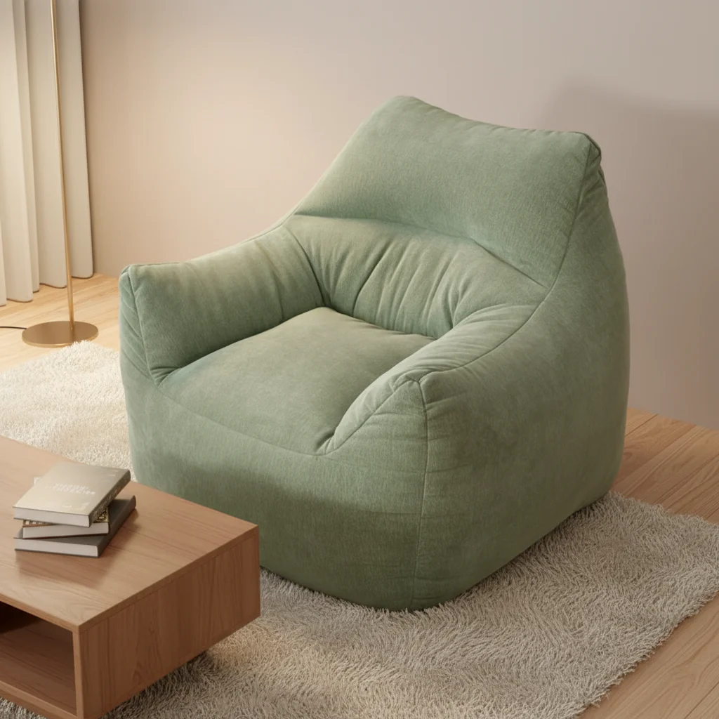 Premium Minimalist Sectional Fabric Sofa Eco-Friendly Durable One Seat Design Compressed Packaging