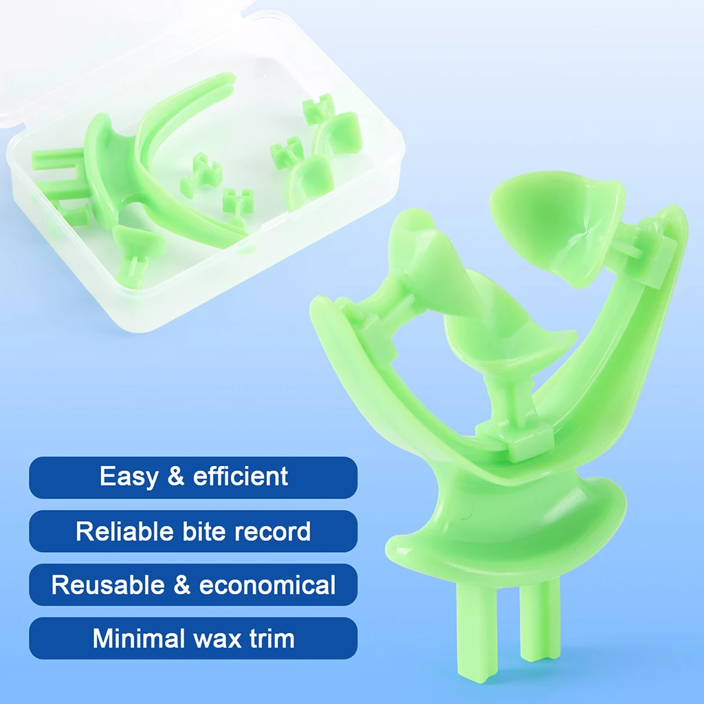 2 Sets AZDENT Dental Mid-Jaw-Tray, vollständige und partielle Abdruckschalen für die Zahnspitzenregistrierung, zur Reparatur von Prothesen, okklusale Abdruckschalen für zahnlose Kiefer – Detail 1
