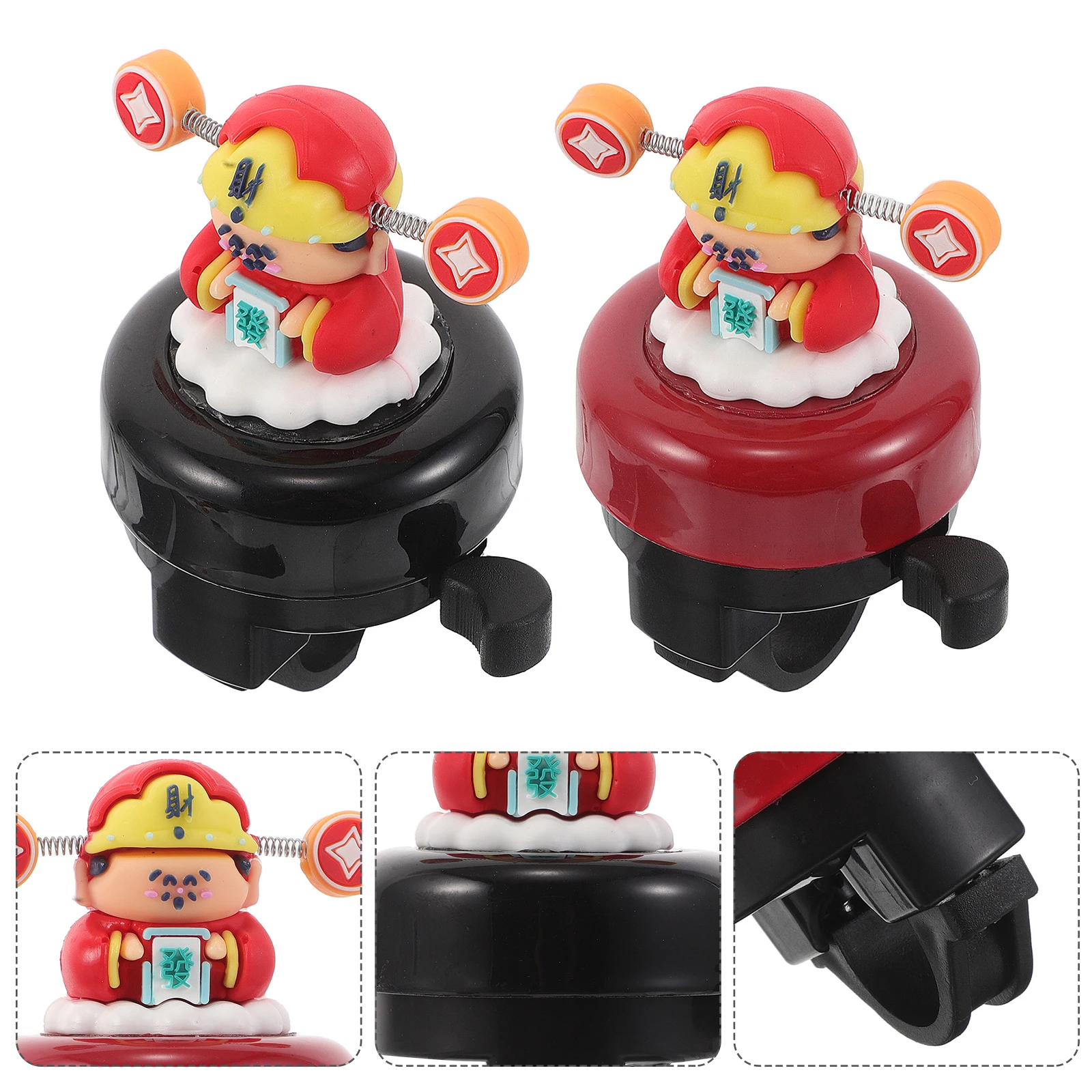 

2pcs Kids Bicycle Bell Loud Sound Adorable Cartoon Design Universal Compatibility Road Mountain Bikes Reliable for Outdoor