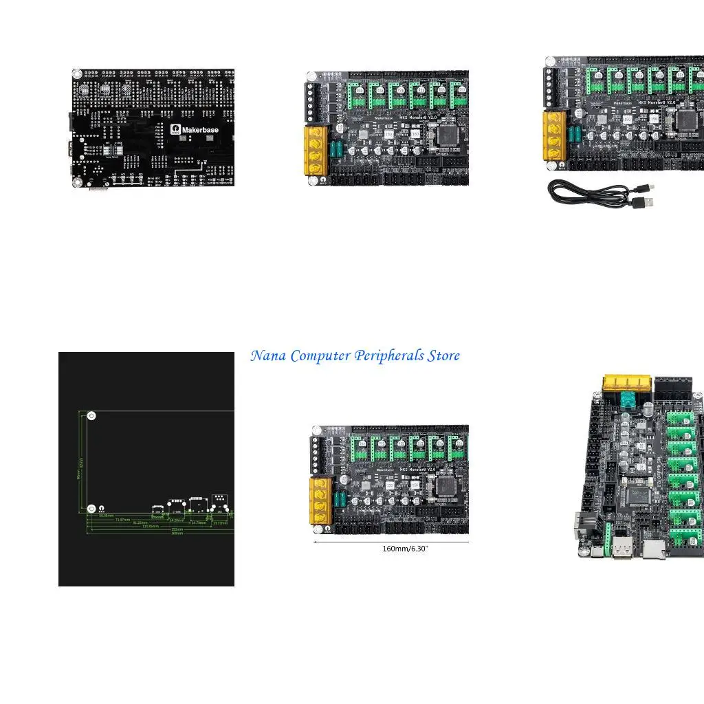 

F68C MKS Monster8 V2 Материнская плата -принтер монстр 32 -битный 8 оси контроллер