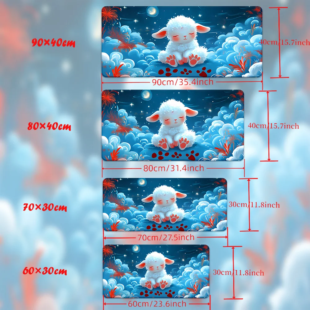 لوحة ماوس بتصميم خروف رائعة - حصيرة مكتب مطاطية مقاومة للماء ومضادة للانزلاق للاستخدام المكتبي للألعاب #4