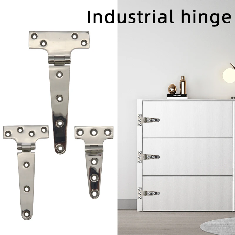 304 Stainless Steel Marine Grade Heavy Duty Polished Door Hinge Boat Hinge T-Hinge Container Distribution Cabinet Industry Hinge