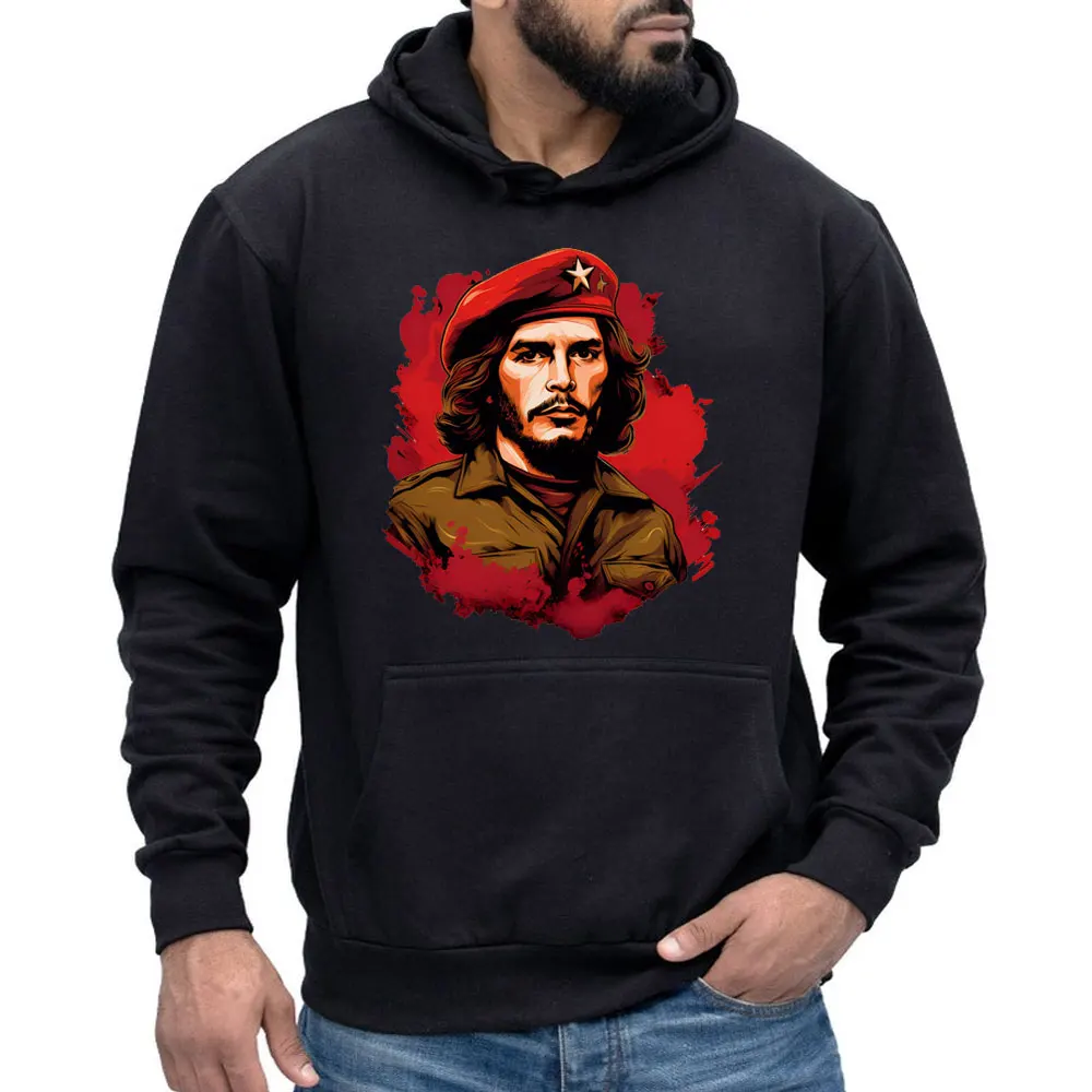 Trendy Brand Hoodies Men Che Guevara Graphic Printed Hoody High Street Streetwear Unisex Winter Women Oversized Casual Clothes