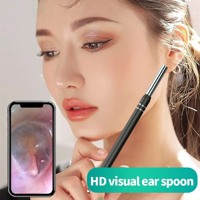 Smart Ear Cleaner Endoscope Spoon Camera Picker Cleaning Wax Removal Visual Earpick Nose Otoscope For Samsung Xiaomi Android DIY