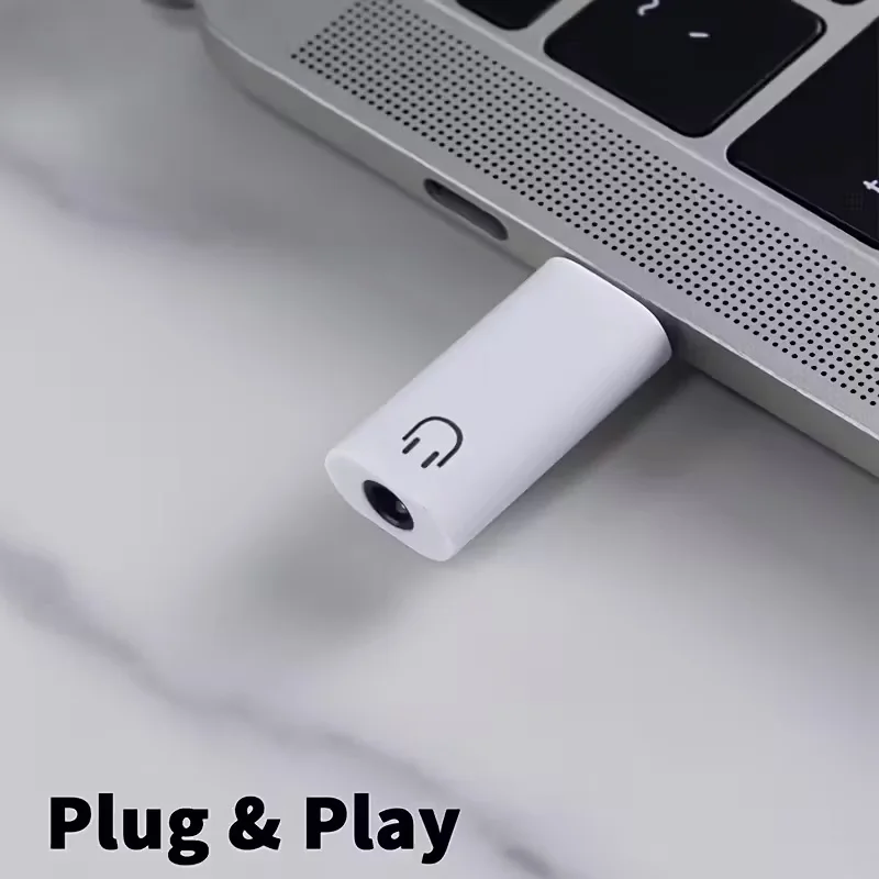 1/2/4Pcs USB C to 3.5mm Headphone Jack Adapter, Audio to USB c Adapter,Type C to Aux Audio Dongle for iPhone , Samsung, MacBook image 2