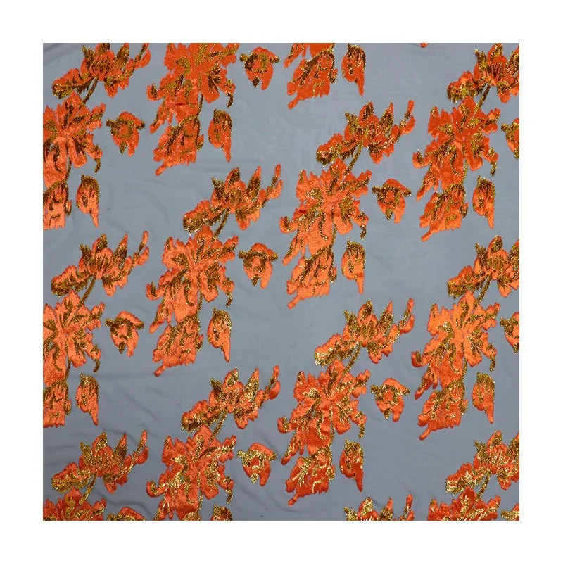 Woven velvet jacquard brocade viscose fabric haute couture dress cheongsam