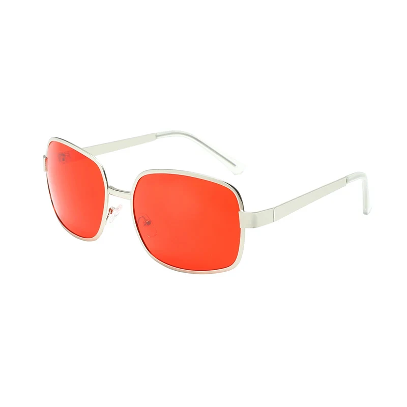 New fashion trend street summer sun shading beach tourism metal box red fashion sunglasses with box