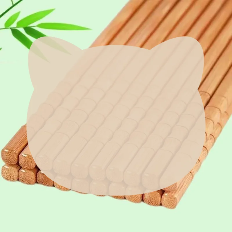10 Pairs Affordable Bamboo Chopsticks Reusable Non-slip Tableware for Sushi Noodle Student Dorm Home Restaurant Use