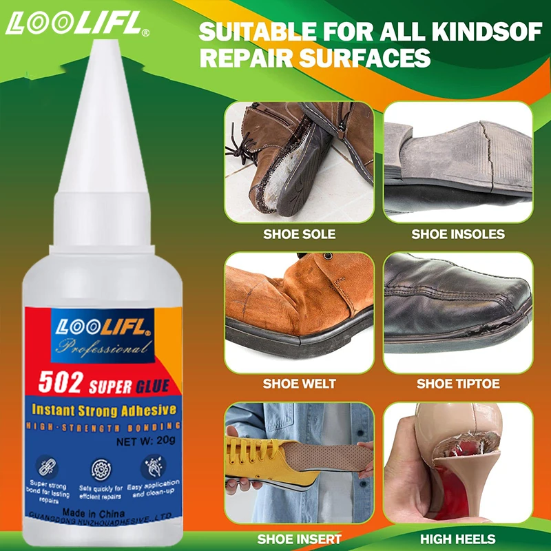 LOOLIFL Strong Shoe Repair Glue Soft Adhesive Worn Shoes Boot Sole BondMulti-Purpose Waterproof Repairing Liquid Tool GLUE 20ml - Image 4