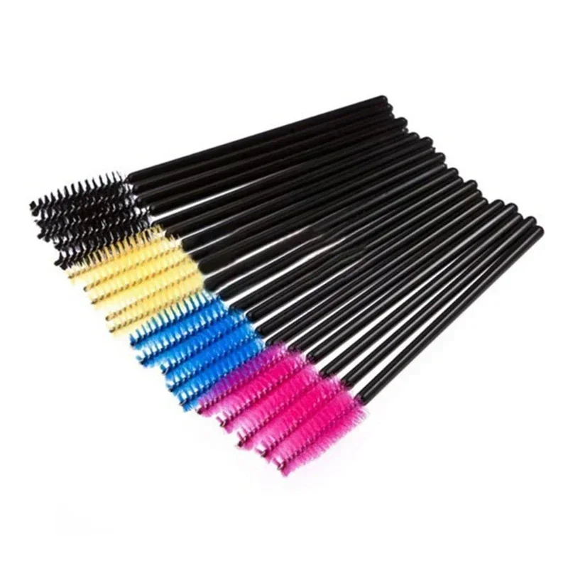 Applicateur de mascara pour les yeux, ensemble de pinceaux cosmétiques, brosse à barrage, baguette d'extension de cils, maquillage au poulet, 50/100 pièces