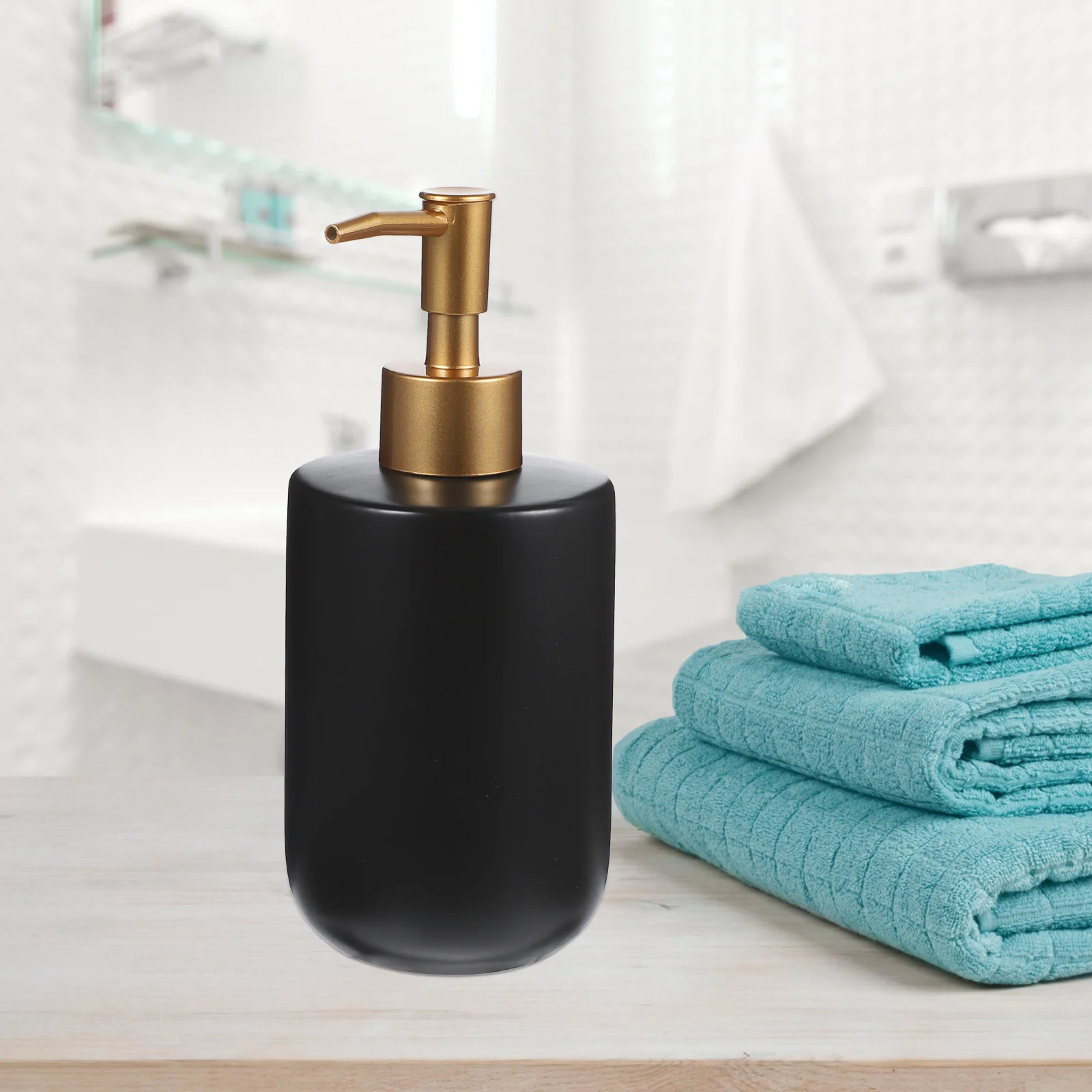 

Ceramic Liquid Hand Soap Dispenser Pump Bottle Easy Refill Ergonomic Press Travel Home Hotel Decorative Soap Dispenser