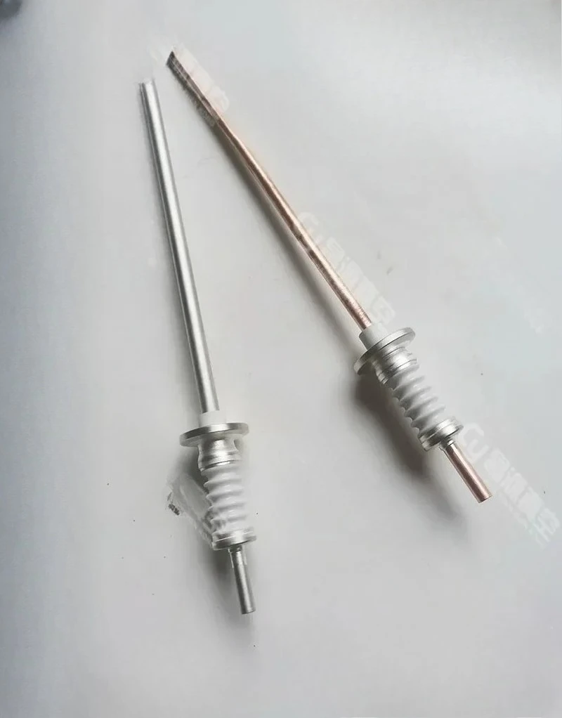 KF16 Ultra-High Vacuum Electrode Feedthrough | Ceramic Braze, High Voltage Insulating Seal