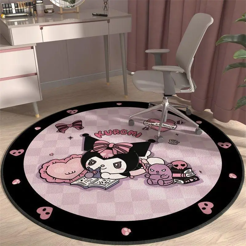 40/60/100cm Sanrio Kuromi Cushion Pillow Kawaii Anime Carpet Bathroom Non-Slip Mat Cute Chair Plush Toys Gift