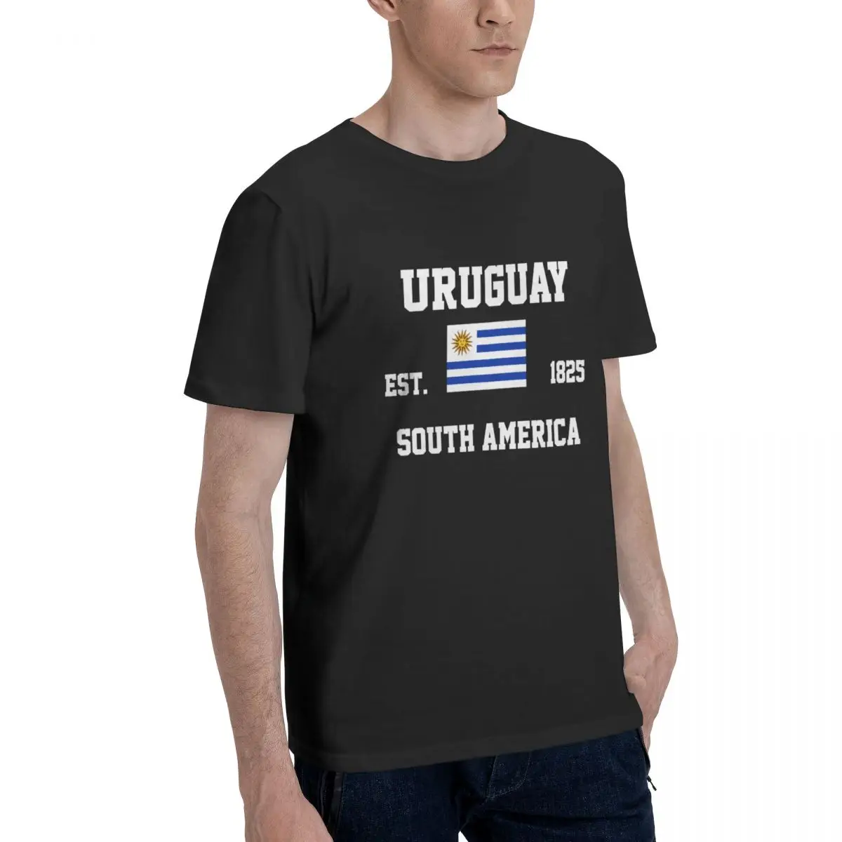 100% Cotton Uruguay Uruguayan Flag t shirts Men Casual tshirts Women Clothing T-Shirts Tops Tees S-6XL Gift