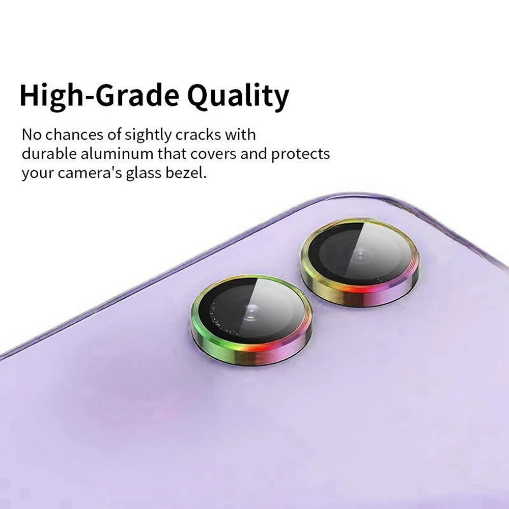 Metal Camera Ring For Redmi Note 13 Pro 5G 4G Back Cover Lens Protector Tempered Glass Film For Xiaomi Redmi Note13 Lens Case