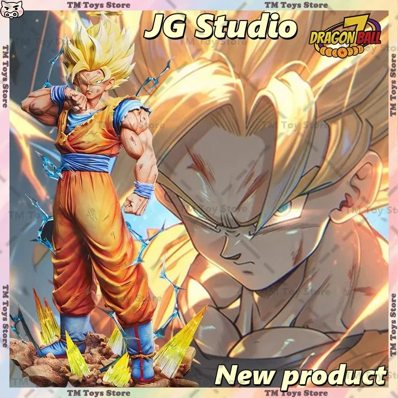 

JG Studio 37CM Dragon Ball SSJ2 Anime Figures Son Goku Super Saiyan 2 Figurine Collection Model Toys Christmas Gifts Hot-Presale