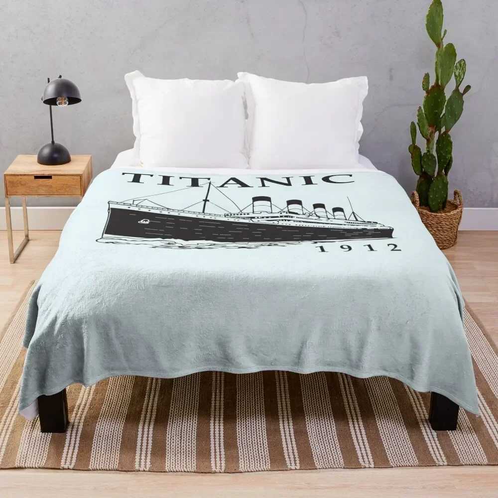 

Titanic Queen of the Ocean Vintage Cruise Sinking Ship Atlantic Voyage Throw Blanket Bed Fashionable Blankets