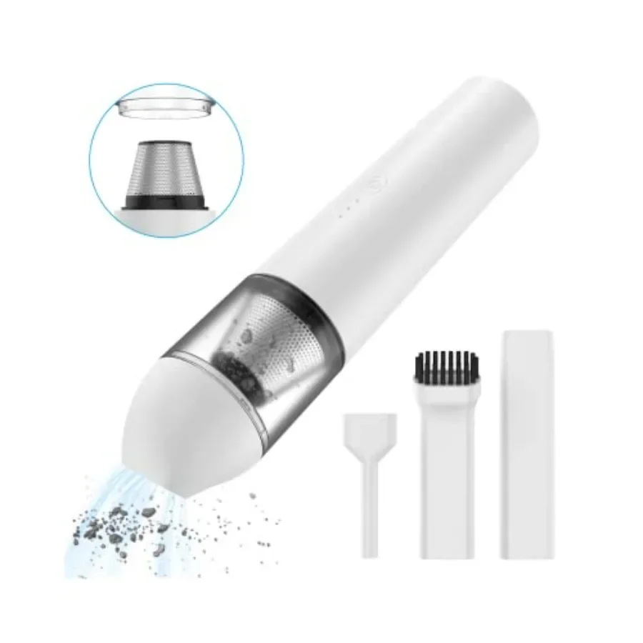 Odkurzacz samochodowy z możliwością ładowania, 3 mieszane akcesoria w zestawie, bateria o długiej żywotności