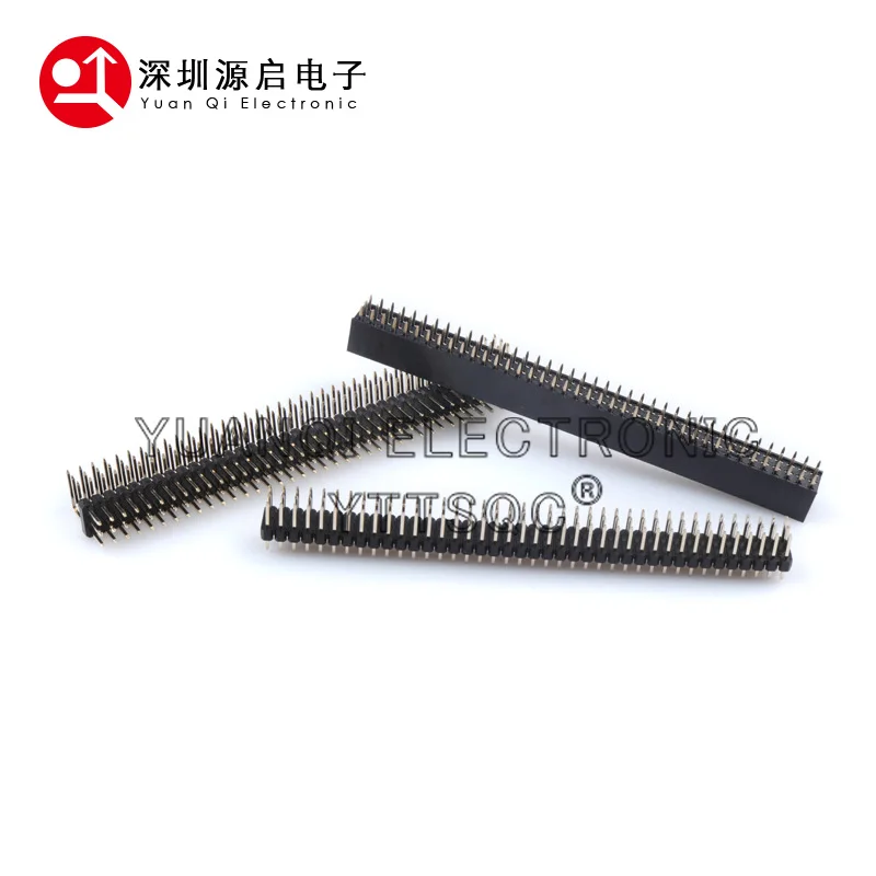 1pcs 2.54mm 3*40P three-row male and female 3x40 separate PCB pin connector pin row 3x40p gold-plated feet 90-degree bent header