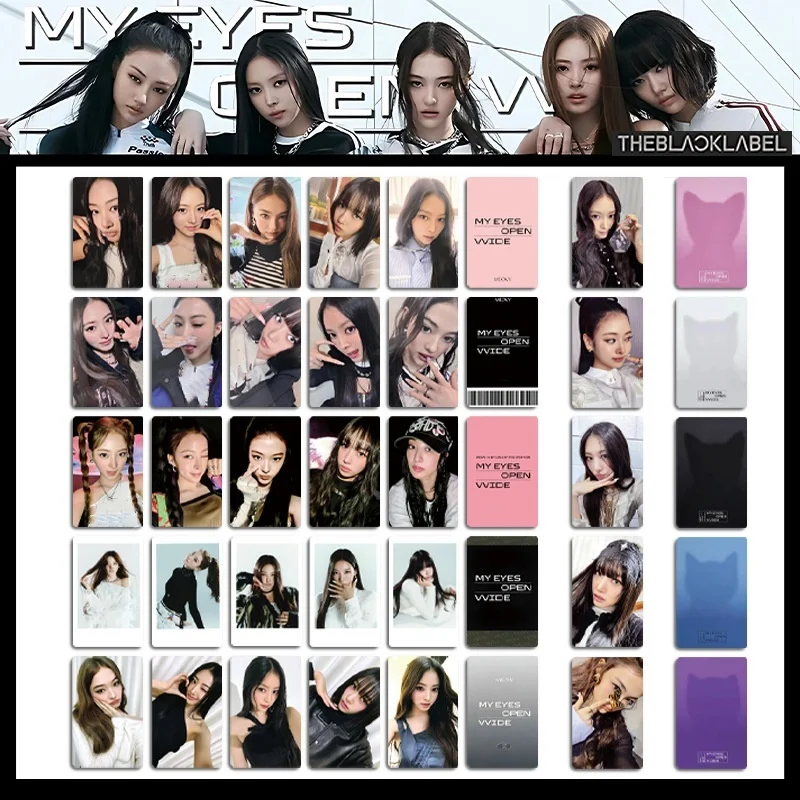 ألبوم KPOP MEOVV Mini1 بلدي عيون مفتوحة VVIDE بطاقة صور عالية الجودة INS نمط مزدوج الجانبين طباعة بطاقة لومو GAWON ANNA هدايا المشجعين