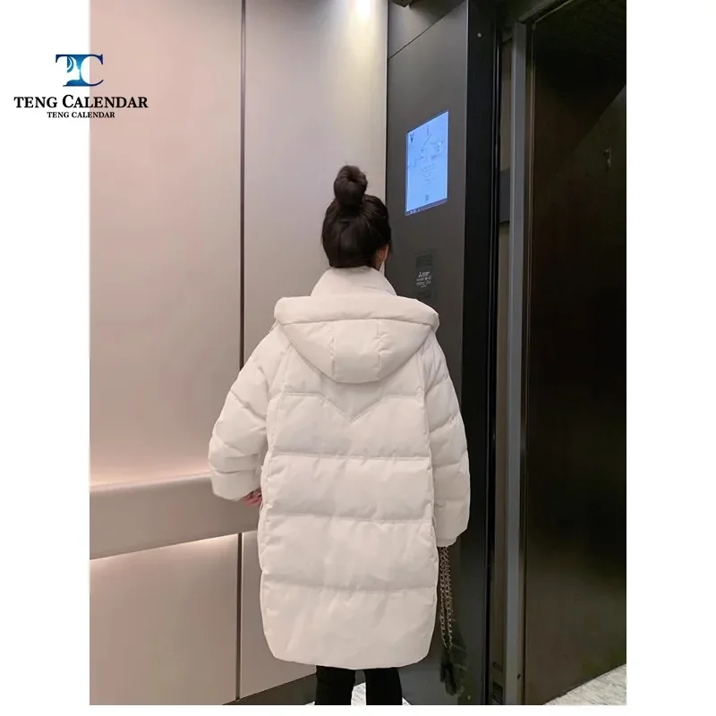 White Duck Down Jacket for Women, High-End, Mid Length, Slimming and Thick, New Style, Hot Fashion, Winter, 2020