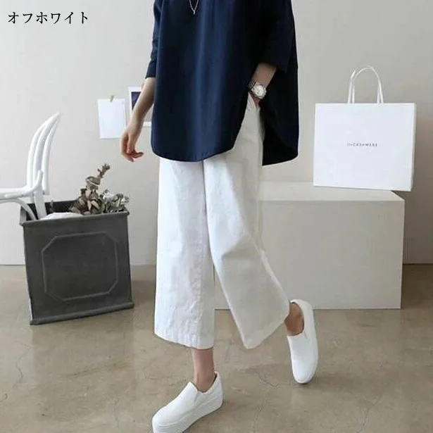 Pant women 2026 casual New wide-leg cotton linen loose linen pants students casual ankle length pants clothing