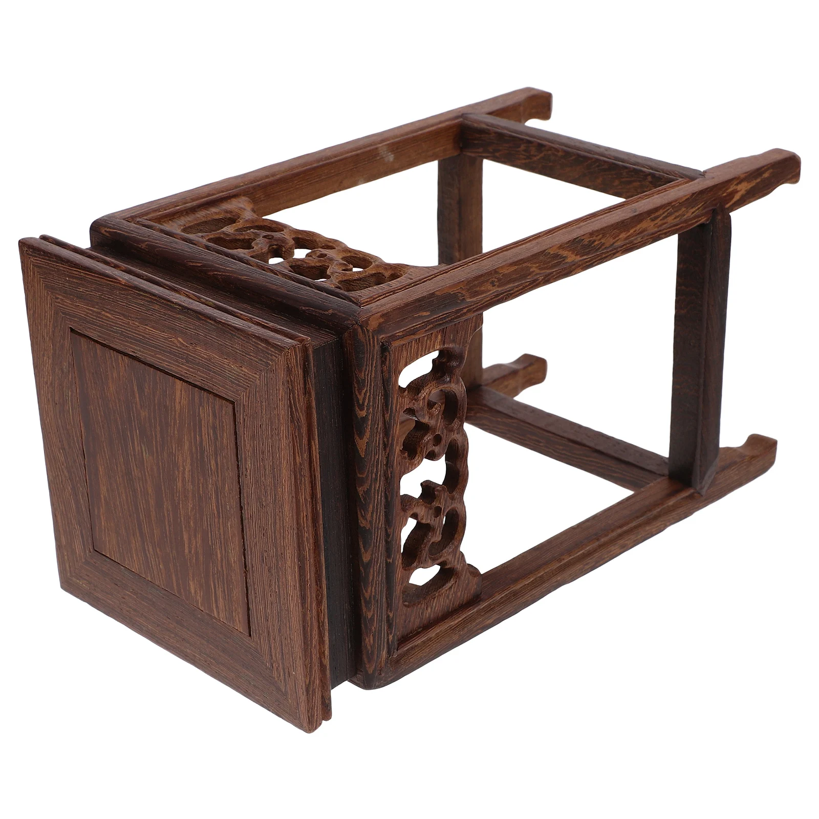 

Natural Wood Plant Stand for Jade Carved Strange Stone naments Mini Stool Flower Pot Holder Desktop Room Wood