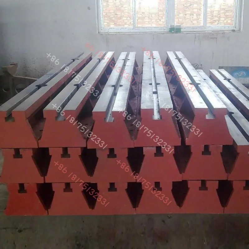 Cast iron T-groove ground rail numerical control machining ground groove iron bar splicing assembly ground beam