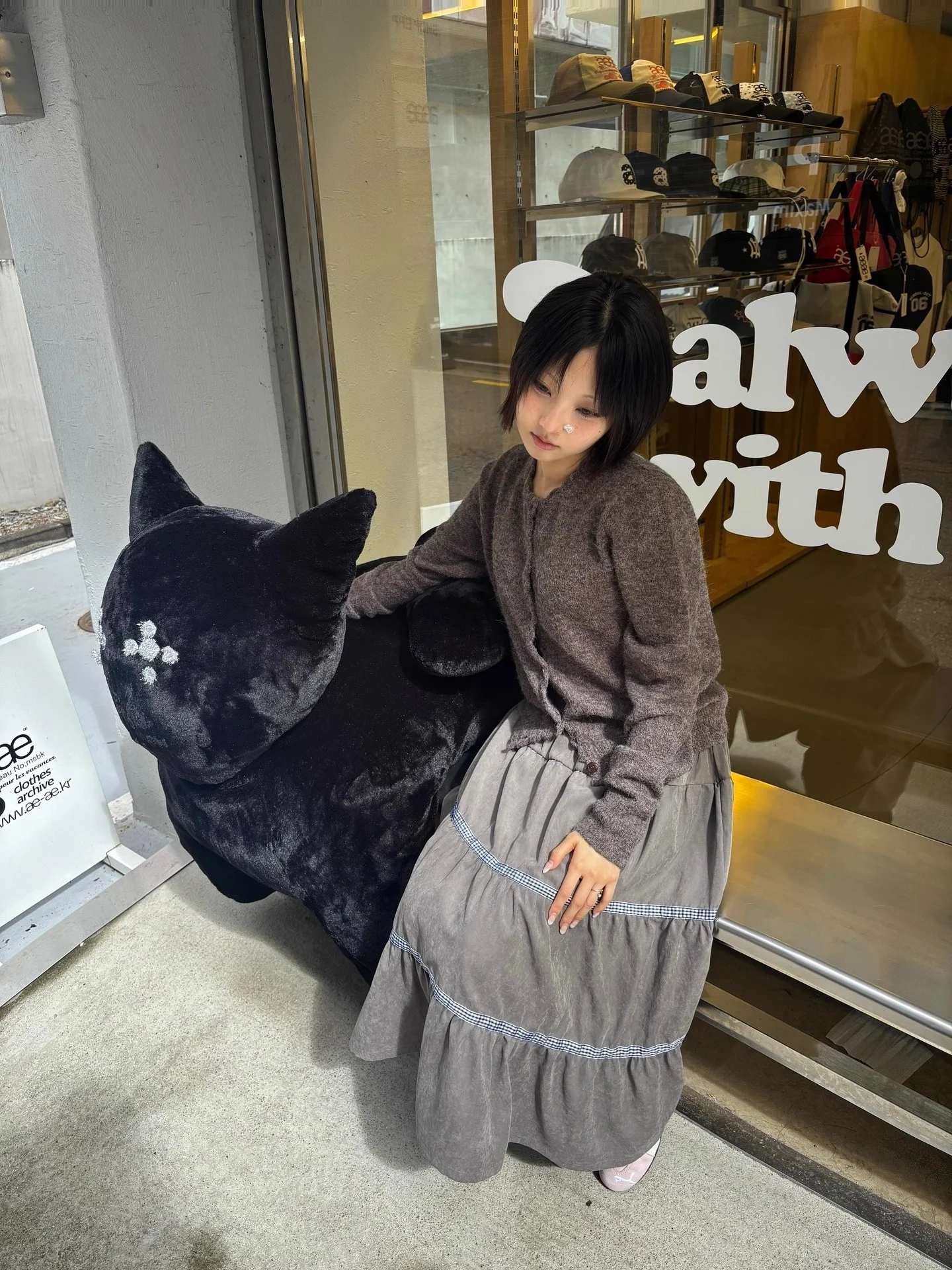 

Уникальный корейский винтажный кружевной длинный вязаный открытый кардиган SEI с цветочным принтом и одной пуговицей, женский топ для поездок на работу