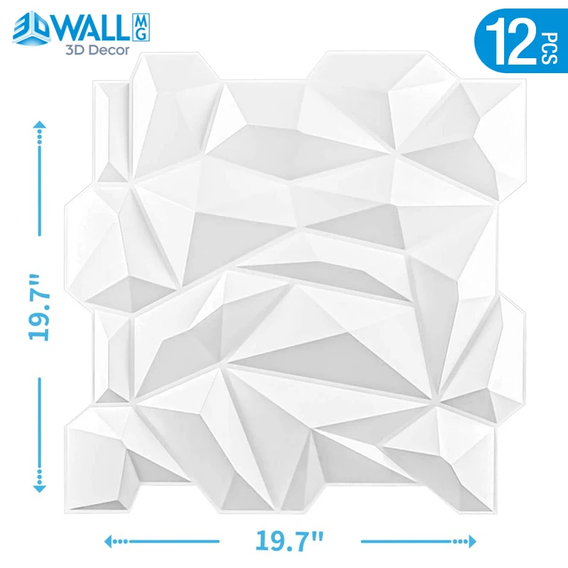 12pcs 50cm 3D Wall Panel 3D wall sticker Relief Art Wall Panel not self-adhesive Sticker Living Room Kitchen bathroom Home Decor