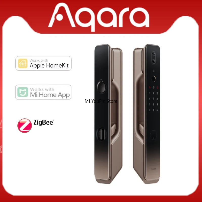 Умный дверной замок Aqara H100 с картой Cat Eye Zigbee NFC, отпечаток пальца, разблокировка Bluetooth через автоматический Homekit, приложение Aqara, умный дом