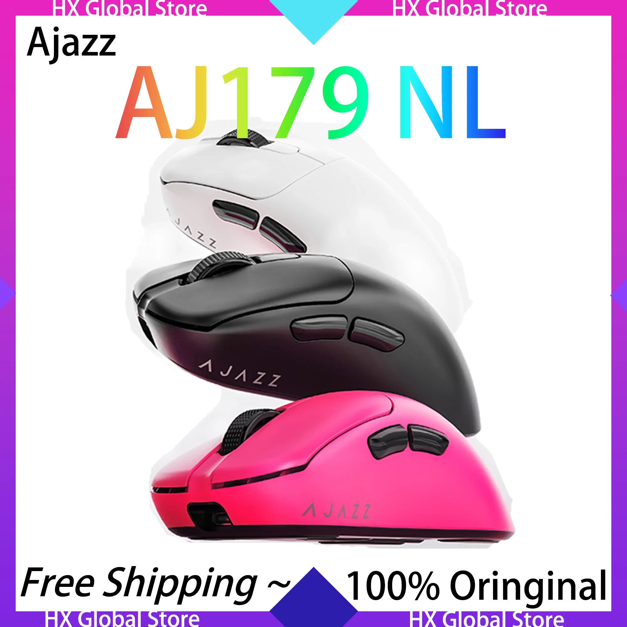 

AJAZZ AJ179 NL Wireless Mouse Long Battery Life PAW3311 Lightweight Tri-Mode Bluetooth Gamer Ergonomic Computer Accessories