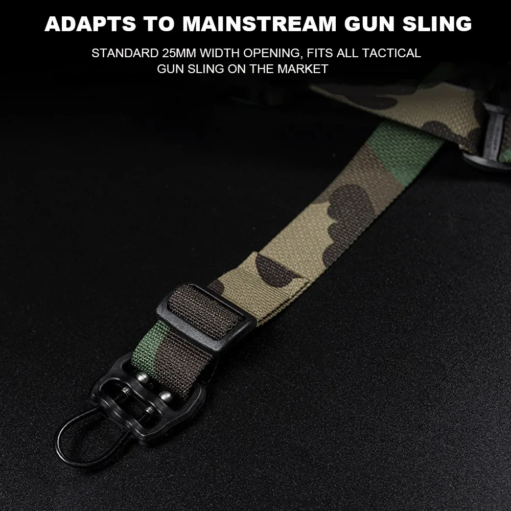 2pcs Tactical Sling Buckle Militar Rifle Sling Quick Release Steel Wire Buckle Hunting Airsoft AK M4 Strap Clip U Loop