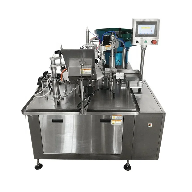 HZGX-2D Automatic Filling and Capping Machine PLC Servo Control Peristaltic Pump Spray Bottle Daily Chemical Food Packaging