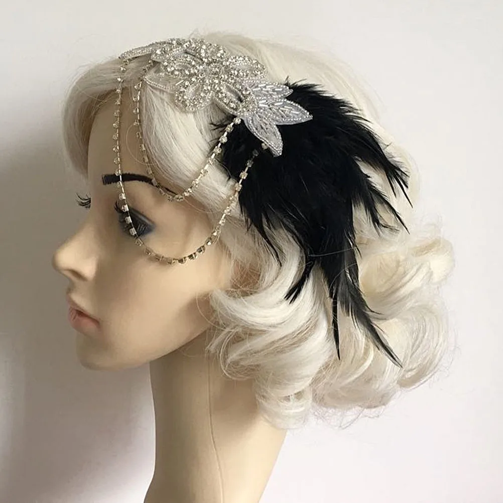 

Headband Hairband Retro Black 1920S Flapper Chain Elegant Durable Classic Accessory Wedding Party Cosplay Fancy Dress