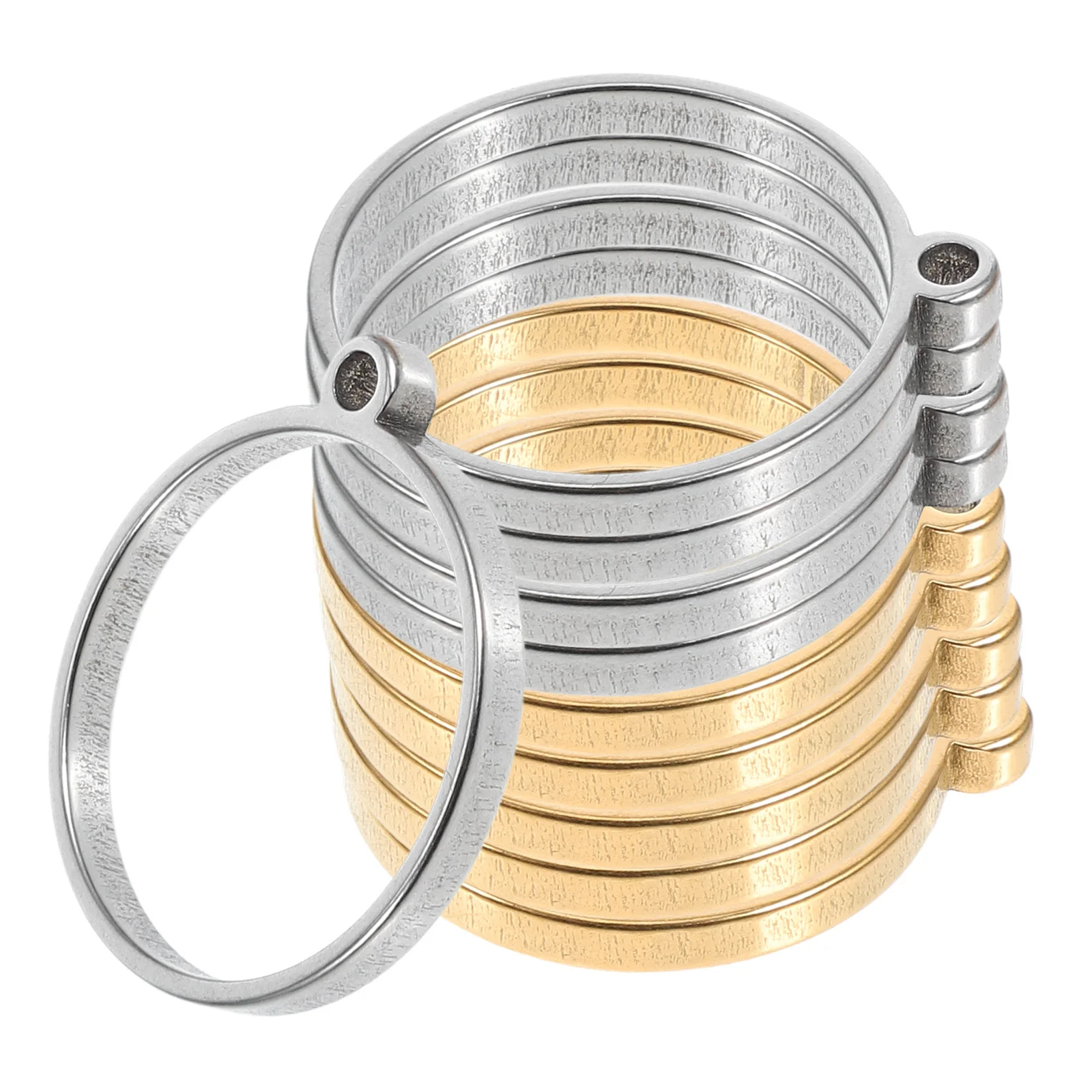 

10pcs Stainless Steel Round Open Back Bezel Frames Hollow Pendant Frames For Resin Casting Jewelry Making Diy Accessories