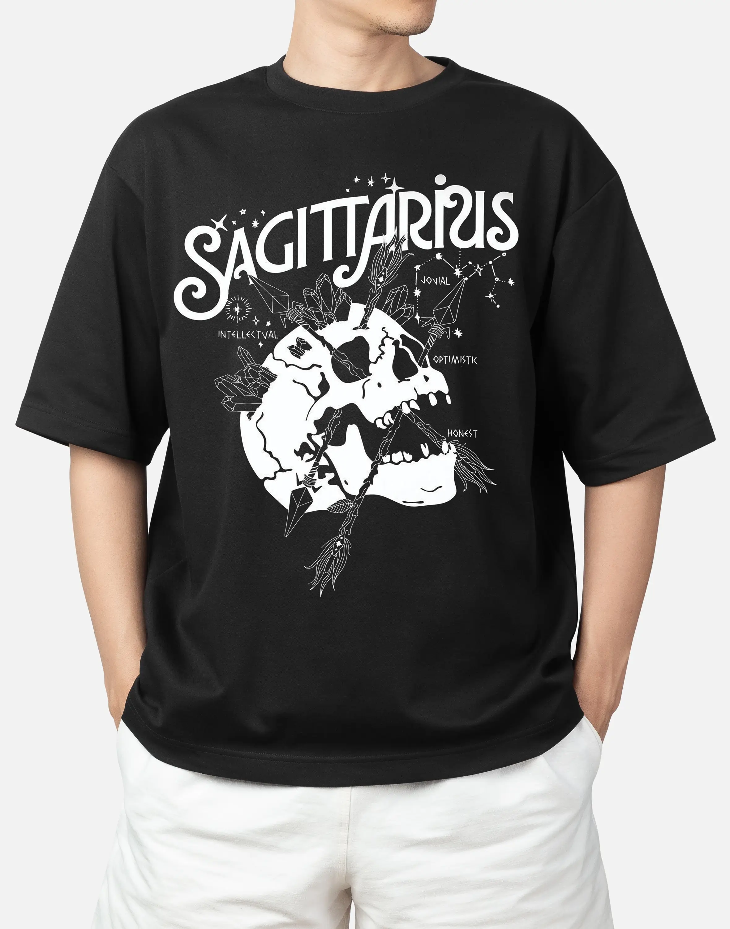 Sagitarius Halloween T Shirt Top Design Ladies Mens Retro Fashion Vintage S925