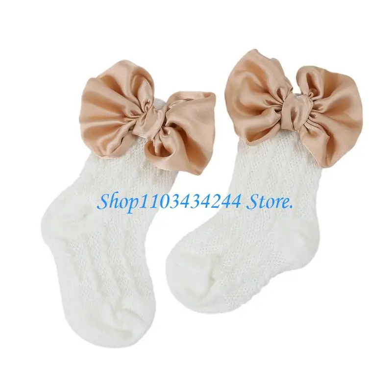  Baby Socks/Headband Girls Bowknot Floors Socks Hollow Jacquard Footwear Lovely Infants Elastic Hair Bands Headwear