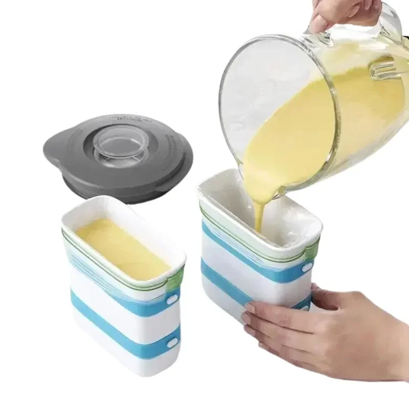 Freezer Food Block Maker 6 Cup Vertical Up Freezer Food Meal Prepare Bag Storage Freezer Soup For Easy Kitchen Ice Making Tool