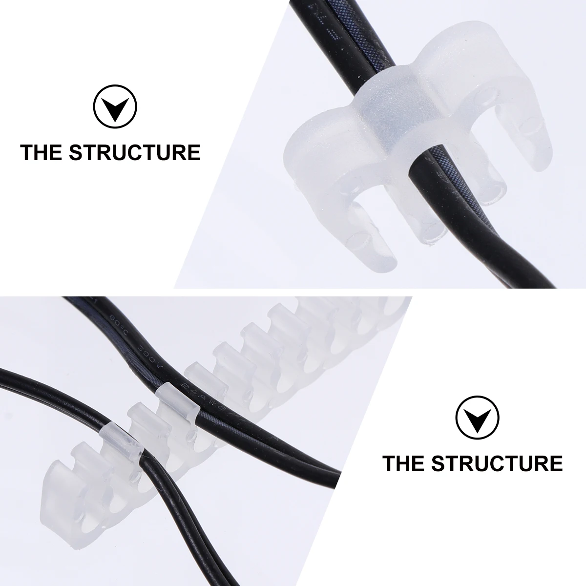 

Computer Power Cord Clamp Clip Extension Manager Connector Kit Supply